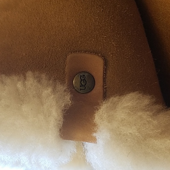 Ugg classic chestnut brown fur slippers mules shoes - Picture 3 of 8